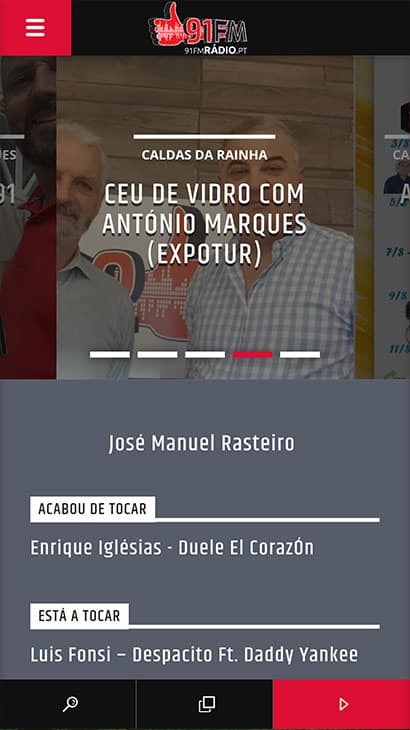 Website para 91FM Rádio